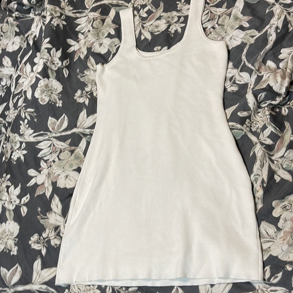 Abercrombie & Fitch Off White 90s Ribbed Mini Sweater Dress Large - Picture 8 of 10